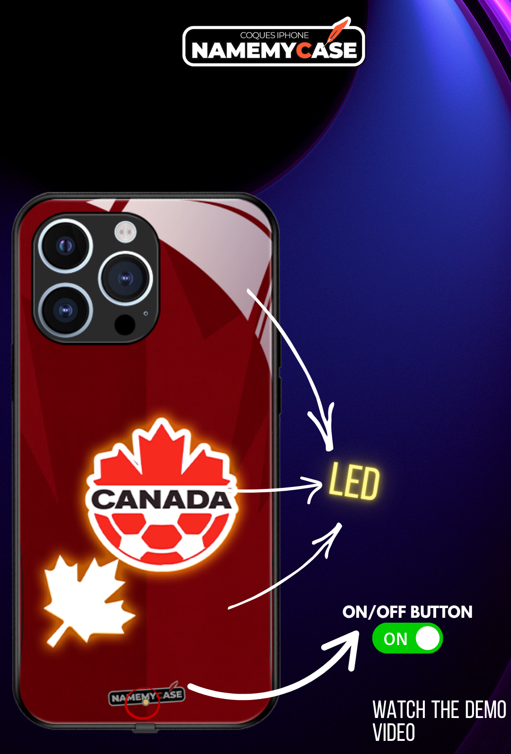 Funda LED para iPhone Omerta Rosa