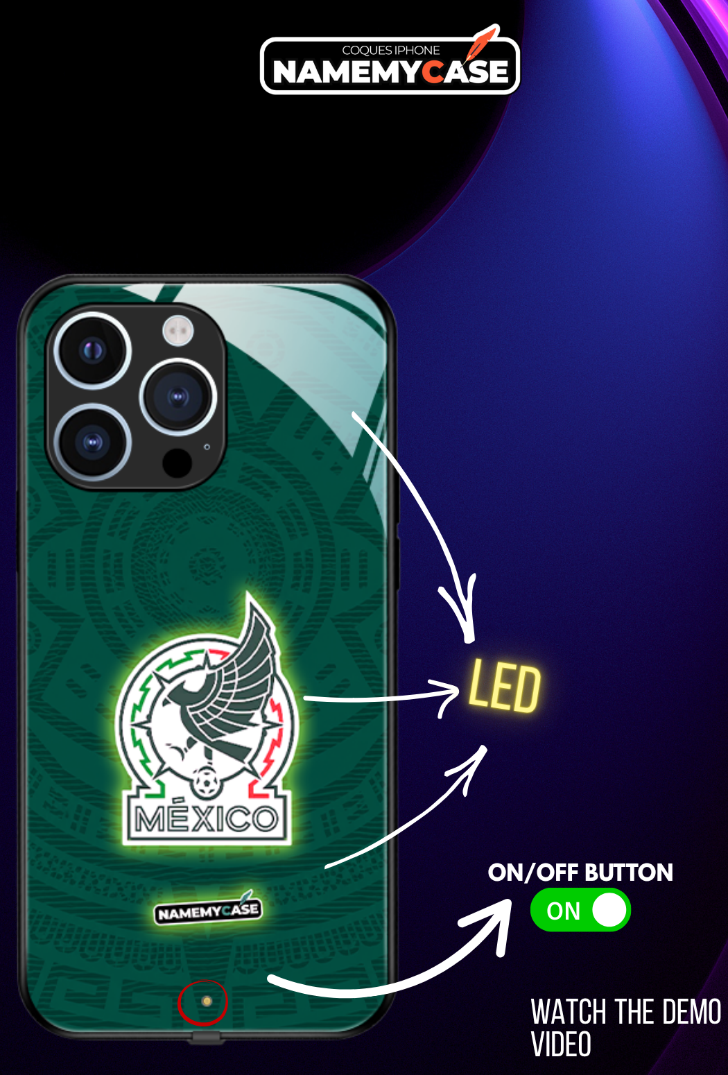 Funda LED para iPhone Omerta Rosa