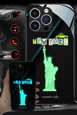 Funda LED Iluminada para iPhone - Estatua de la Libertad