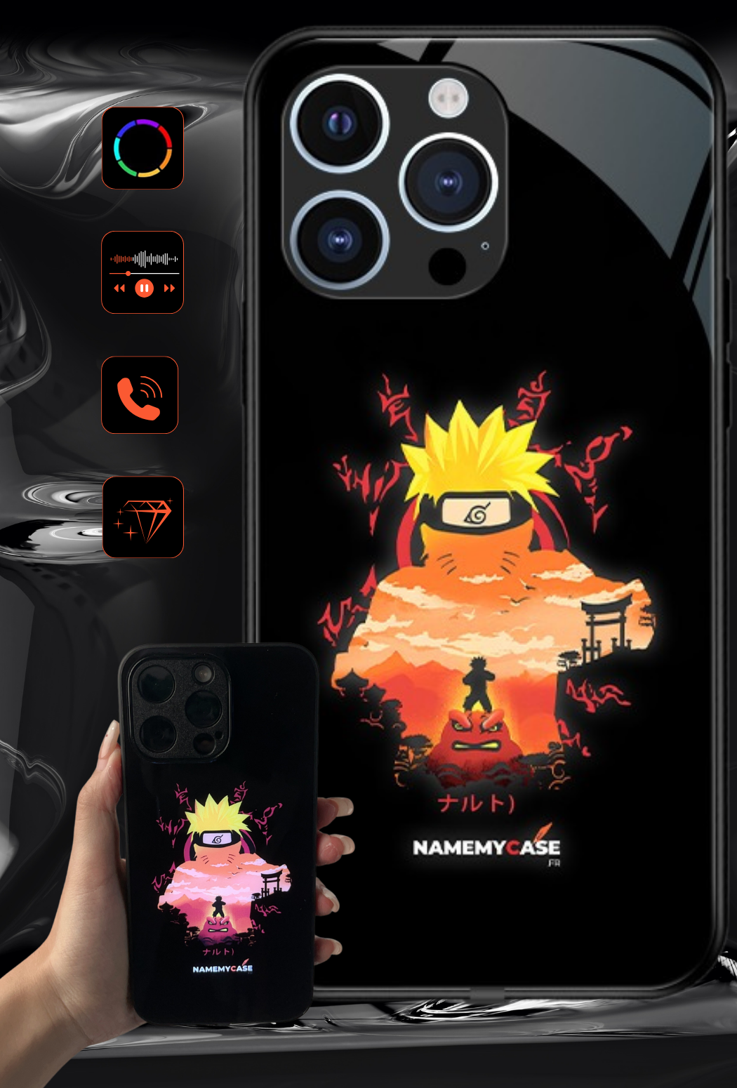 Funda LED Luminosa para iPhone - Entrenamiento | Naruto