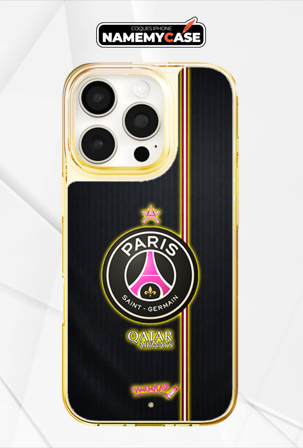 Funda LED para iPhone - PSG Rosa