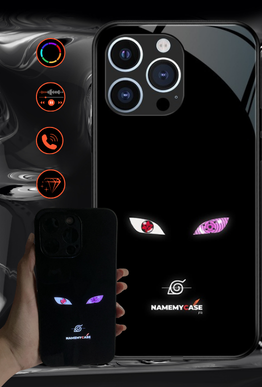 Funda LED para iPhone con Ojos Morados de Naruto