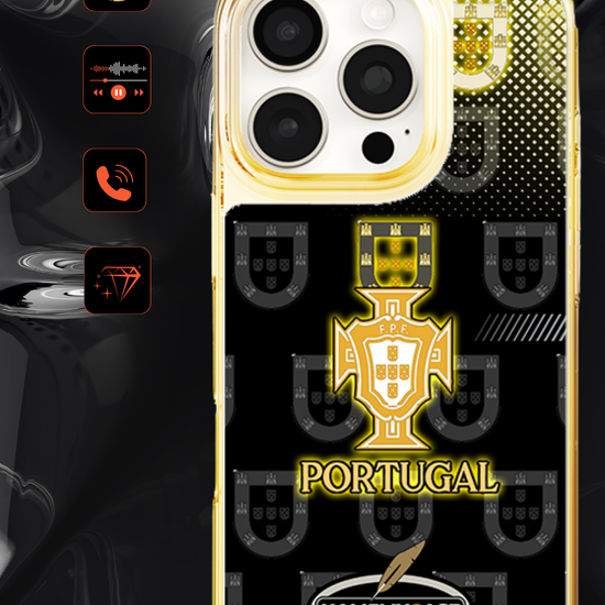 Funda LED para iPhone - Negro Portugal