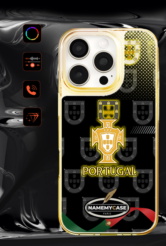 Funda LED para iPhone - Negro Portugal