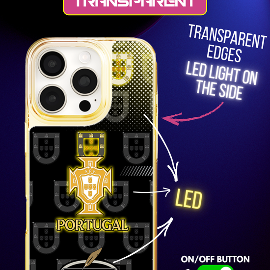 Funda LED para iPhone - Negro Portugal