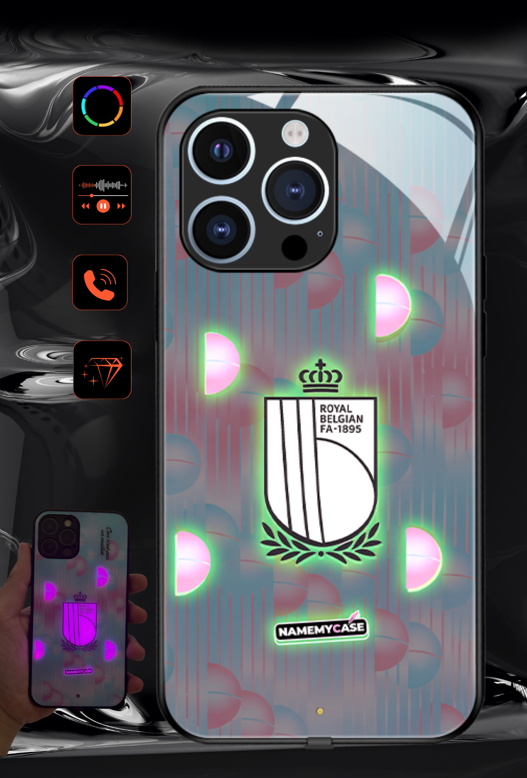 Funda LED para iPhone Omerta Rosa