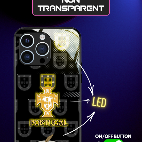 Funda LED para iPhone - Negro Portugal