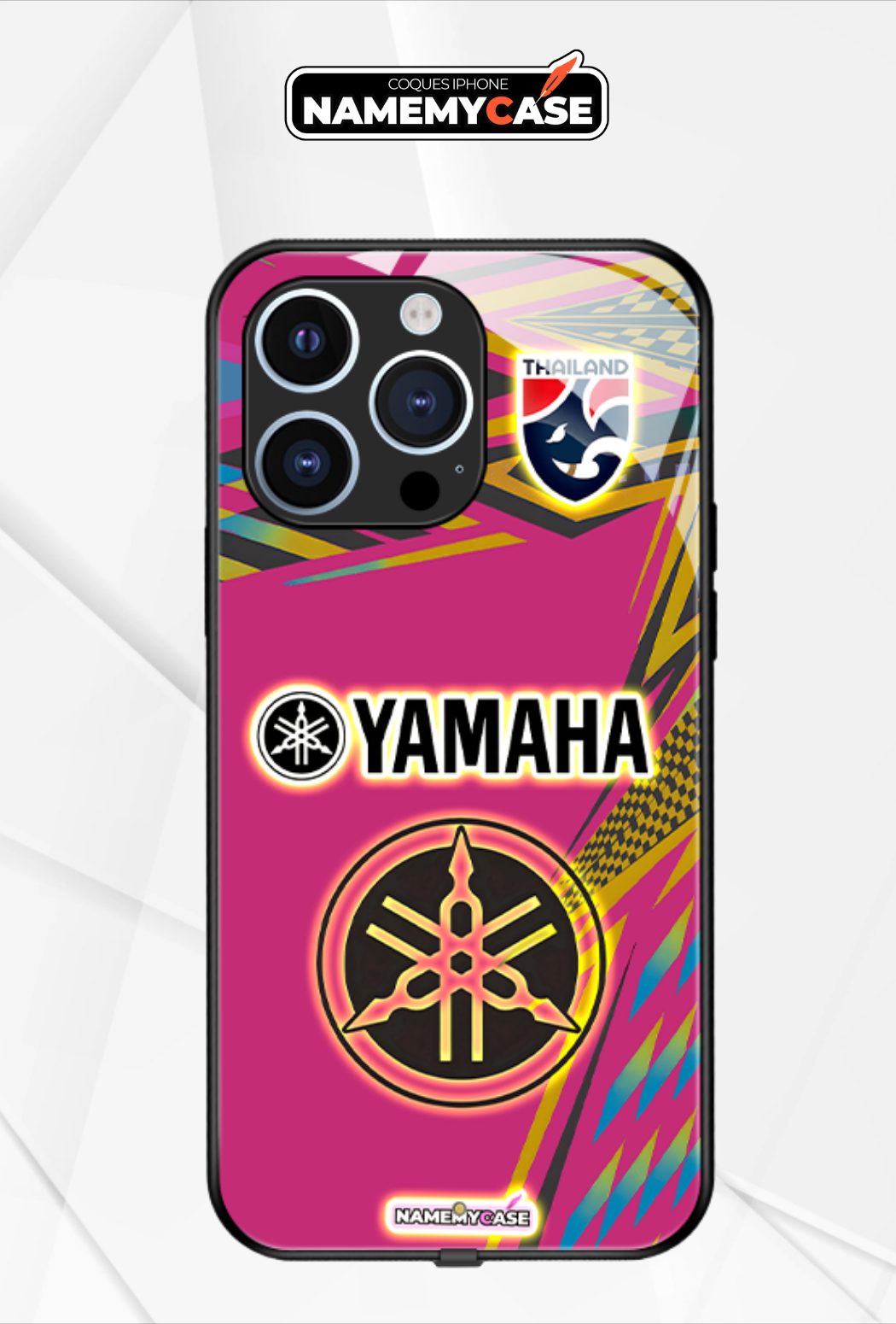 Funda LED para iPhone - Yamaha Rosa