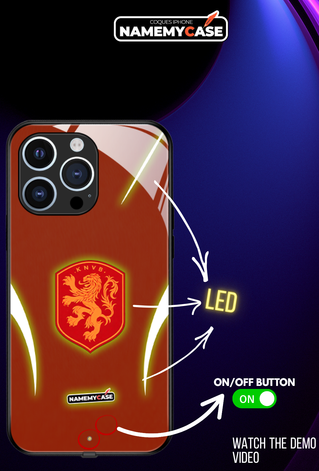 Funda LED para iPhone Omerta Rosa