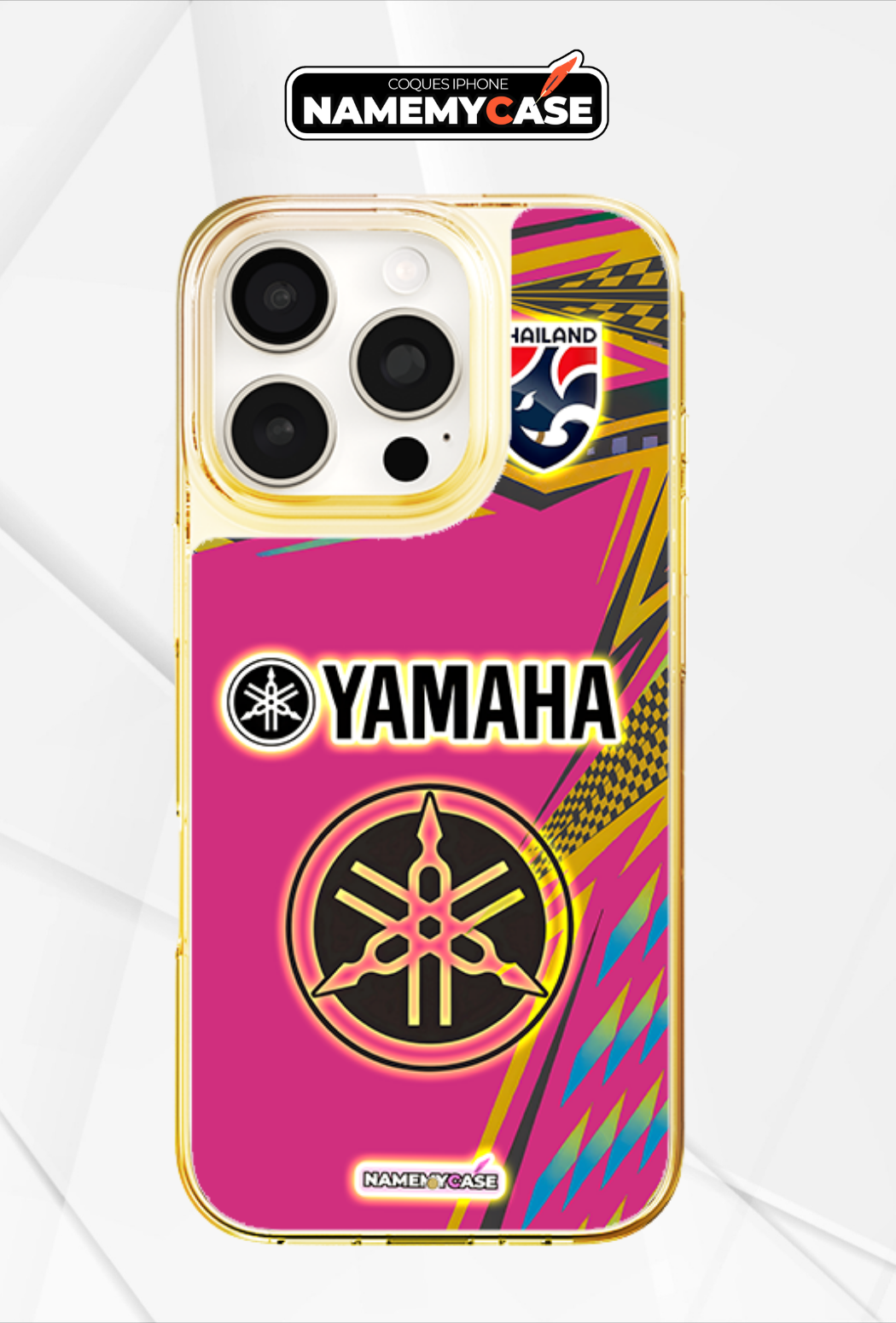 Funda LED para iPhone - Yamaha Rosa