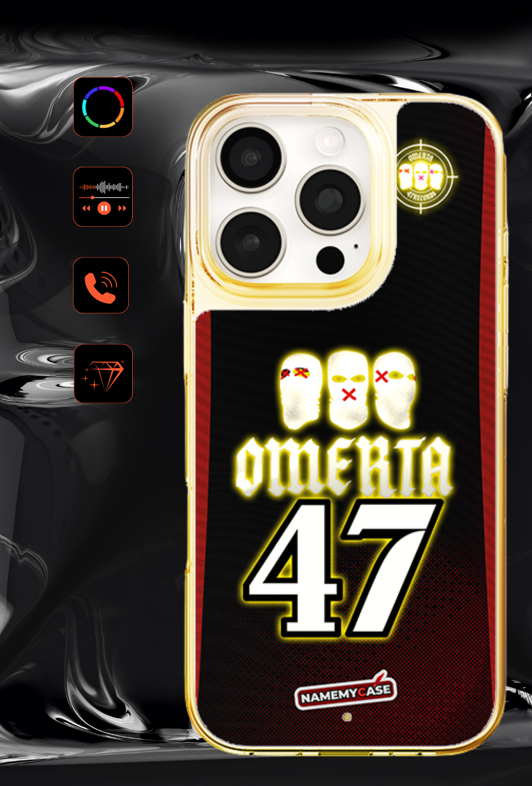 Funda LED para iPhone - Omerta Negro