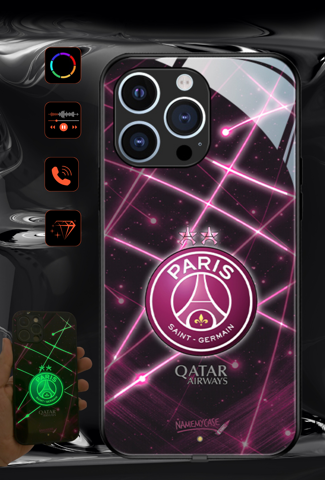 Funda LED para iPhone Omerta Rosa