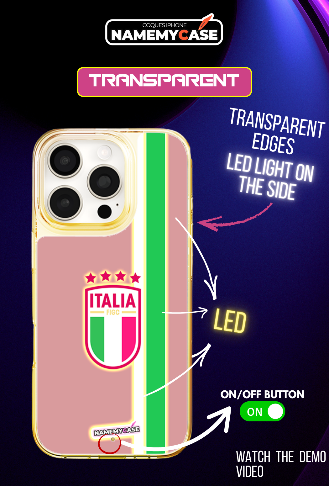 Funda LED para iPhone - Italia