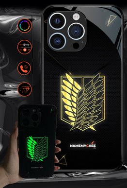 Funda LED Iluminada para iPhone – Alas de la Libertad | Attack on Titan