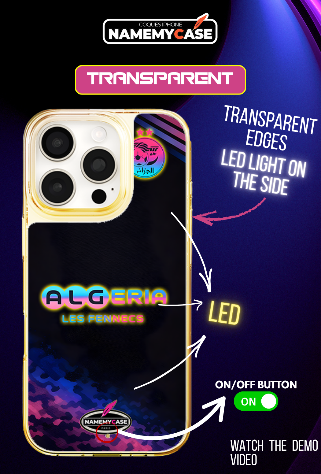 Funda LED para iPhone con iluminación - Fennecs de Argelia