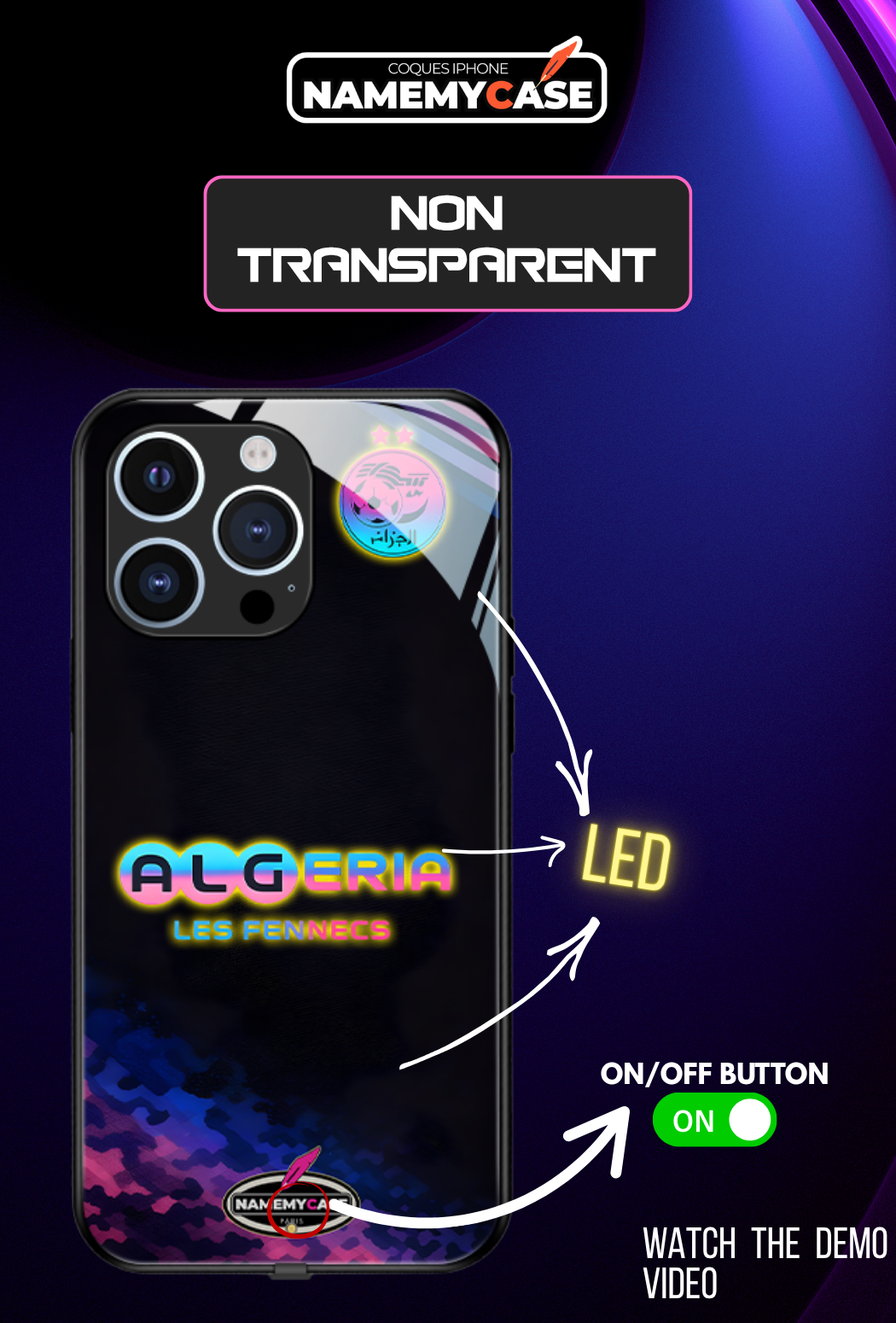 Funda LED para iPhone con iluminación - Fennecs de Argelia