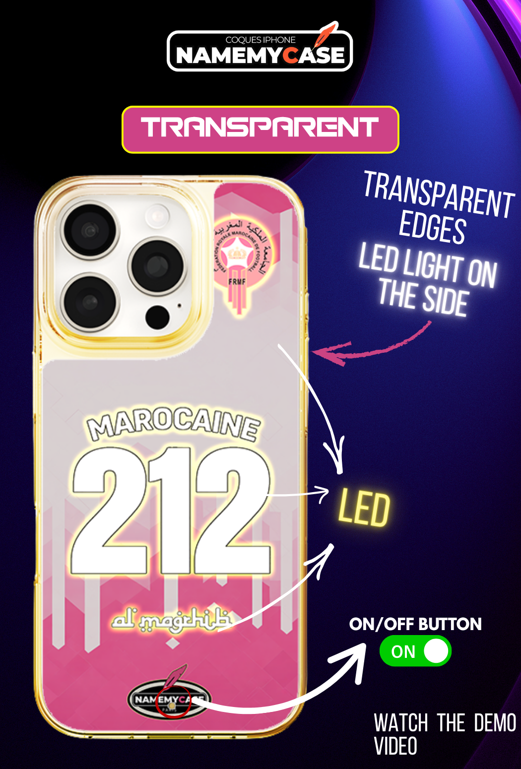 Funda LED para iPhone - 212 Marroquí