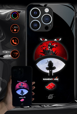Funda LED Iluminada para iPhone - Itachi Luna Roja | Naruto