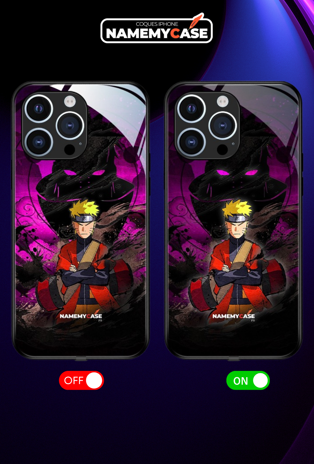Funda LED para iPhone con luz - Energía | Naruto