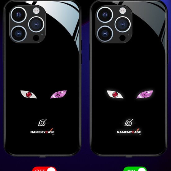 Funda LED para iPhone con Ojos Morados de Naruto
