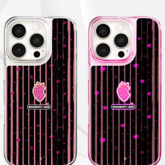 Funda LED con Luces para iPhone - Amor de Fresa