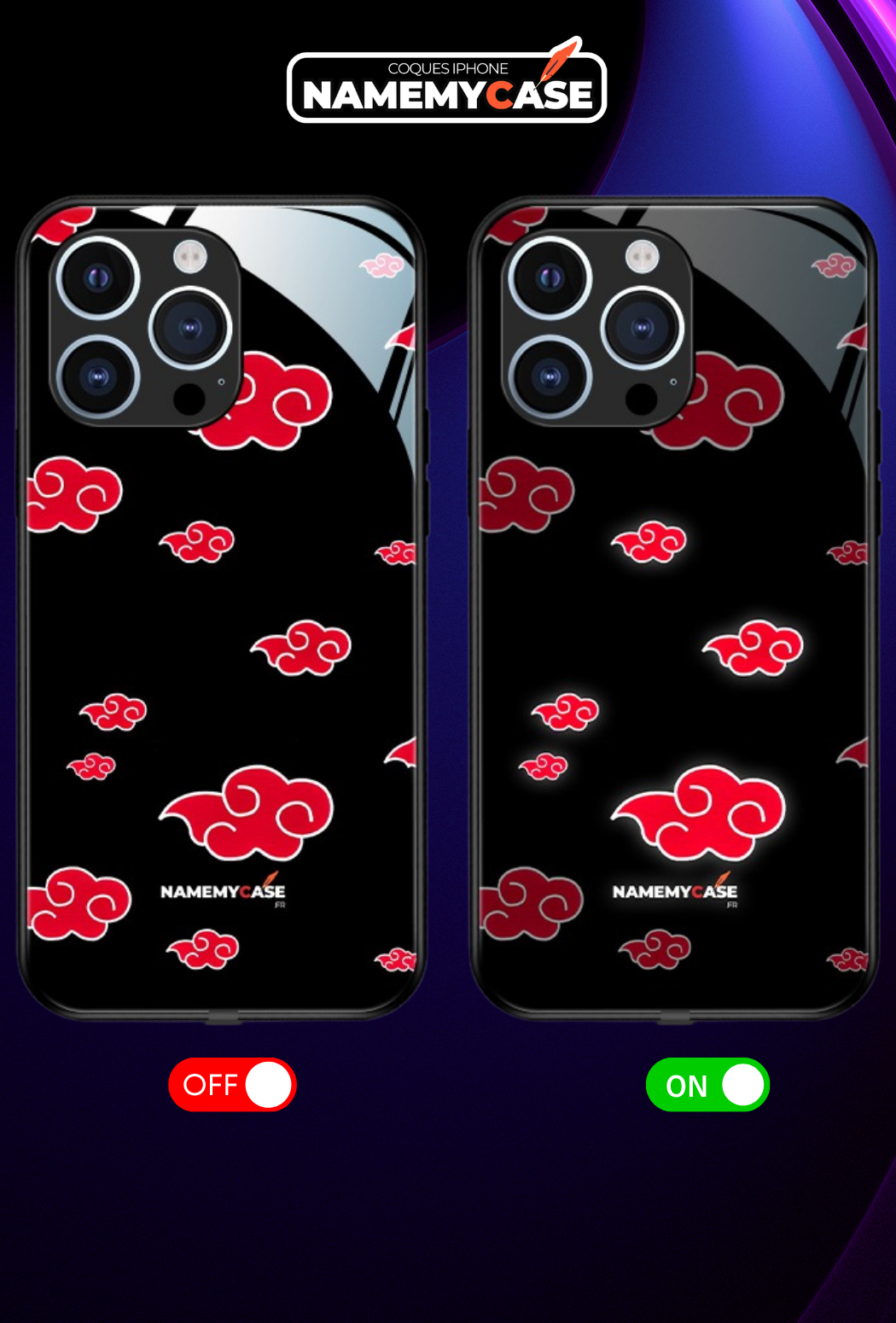 Funda LED Iluminada para iPhone – Akatsuki - Naruto