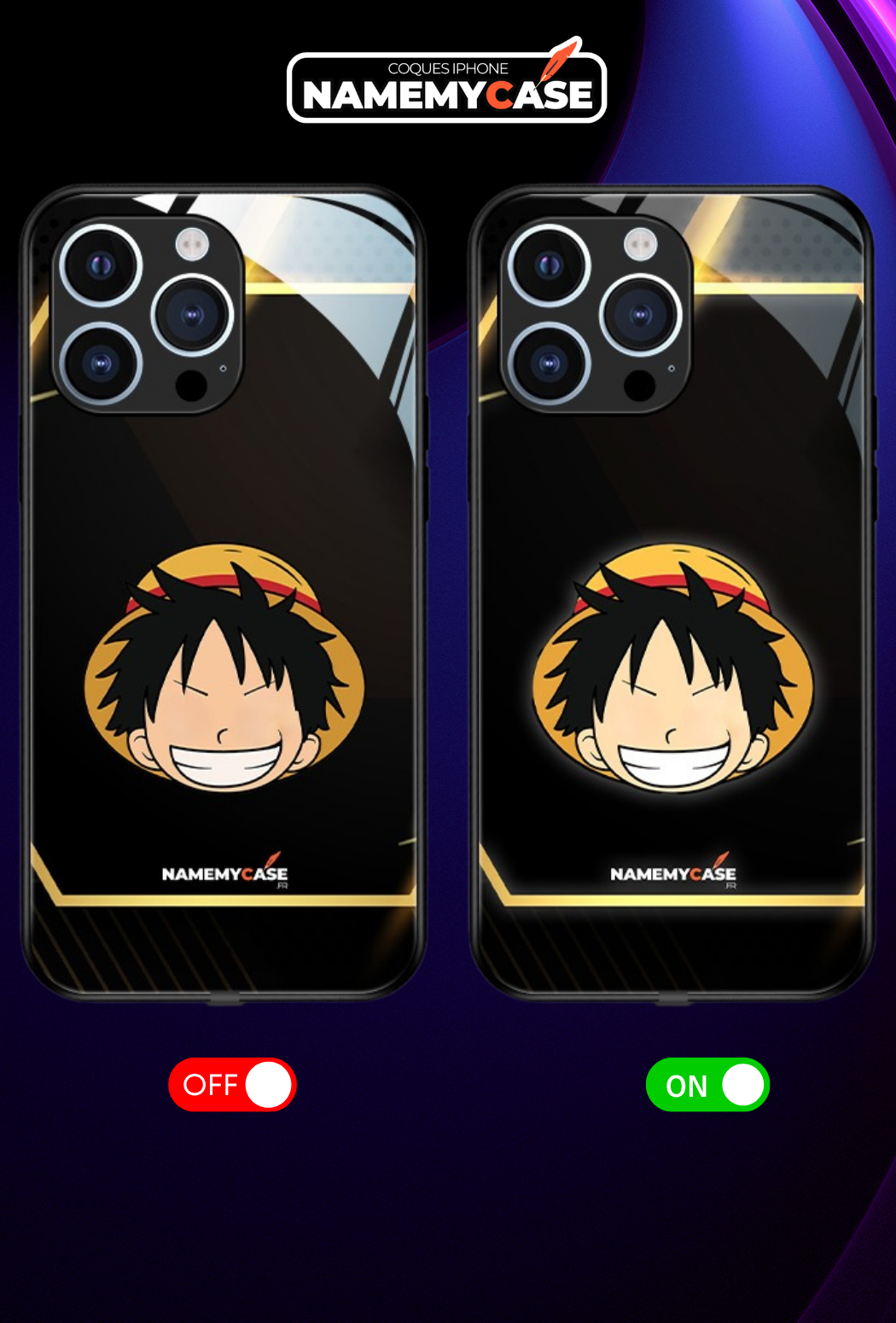 Funda LED Luminosa para iPhone - Luffy | One Piece