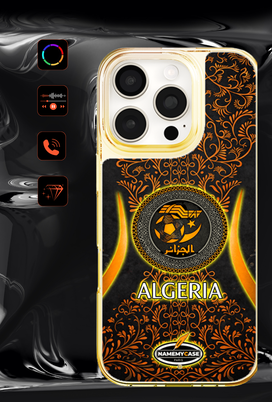 Funda LED para iPhone - Naranja Argelia