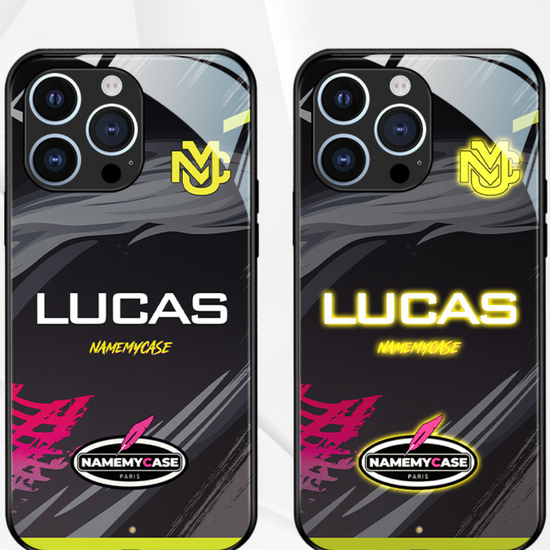 Funda de iPhone con luz LED personalizada - NMC