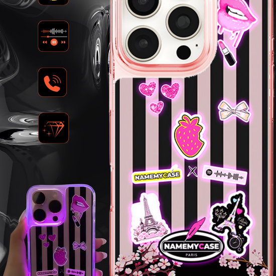 Funda LED Luminosa para iPhone - Paris Love
