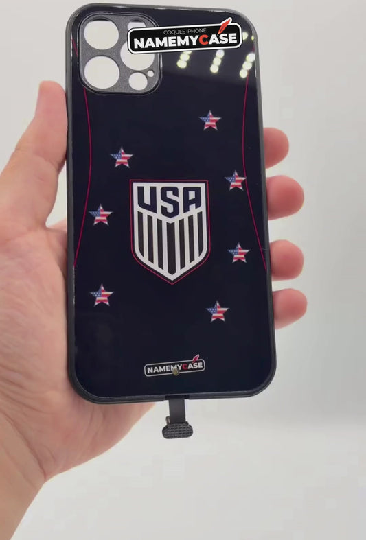 LED Light-Up iPhone Case - USA Black Edition World Cup Jerseys