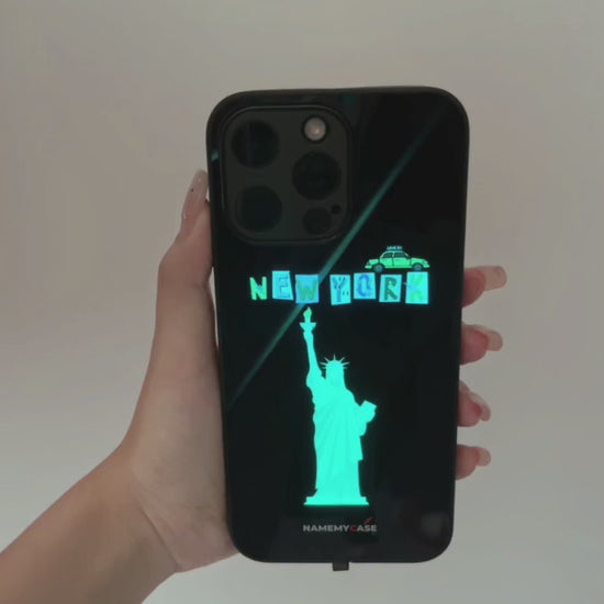 Funda LED Iluminada para iPhone - Estatua de la Libertad
