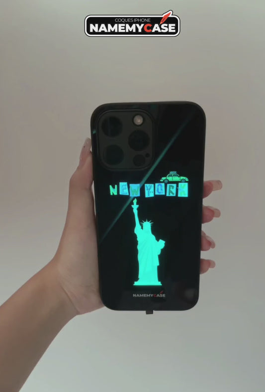 Funda LED Iluminada para iPhone - Estatua de la Libertad