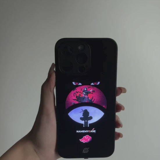 Funda LED Iluminada para iPhone - Itachi Luna Roja | Naruto