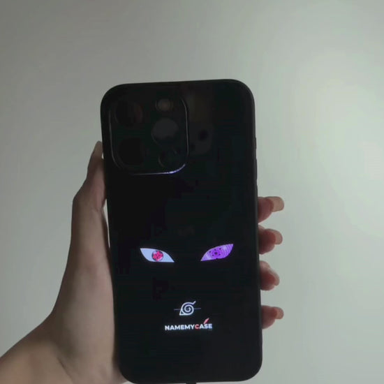 Funda LED para iPhone con Ojos Morados de Naruto